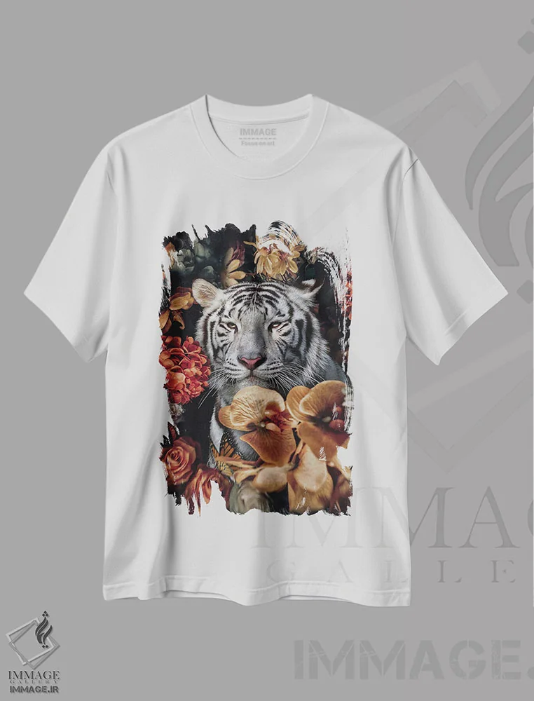 تیشرت سفید طرح دار به من عادت کن، عکاسی ترکیبی اثر کارن کانتوک | فروشگاه ایماژ