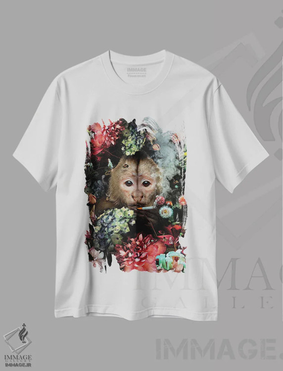 تیشرت سفید طرح دار تو عادت بد مورد علاقه منی، عکاسی ترکیبی اثر کارن کانتوک | immage.ir