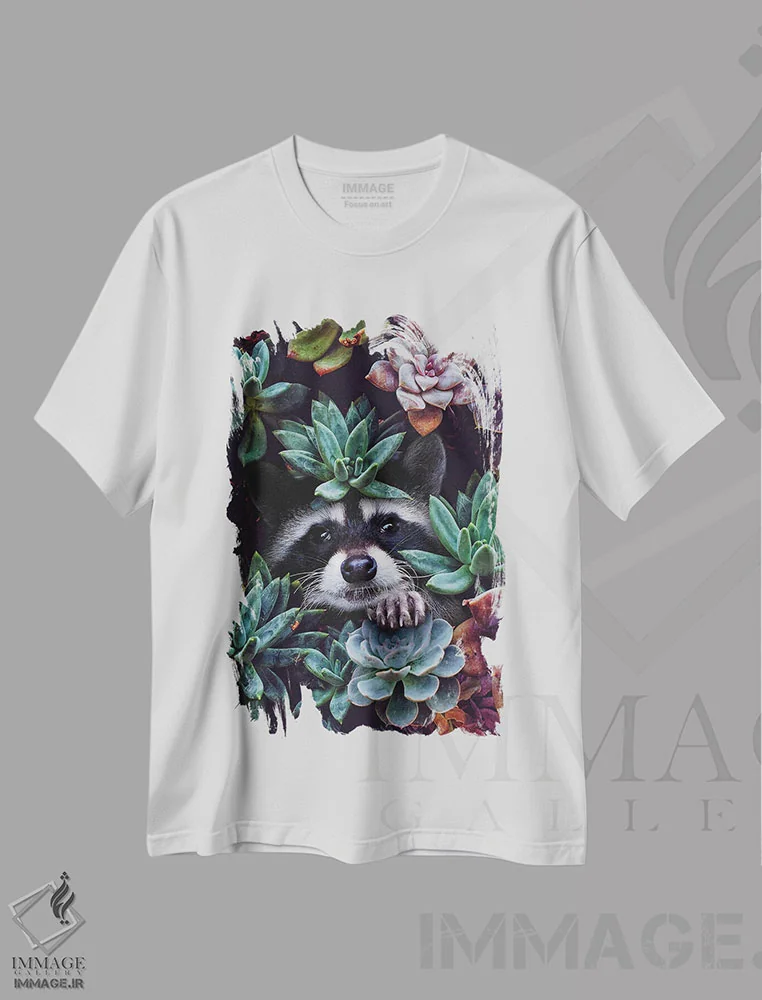 تیشرت سفید طرح دار سلام، زیبایی، عکاسی ترکیبی اثر کارن کانتوک | فروشگاه ایماژ