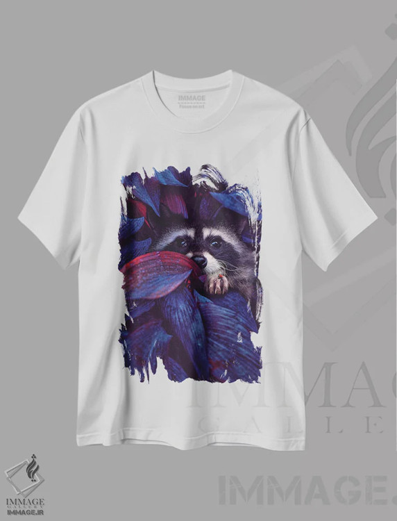 تیشرت سفید طرح دار با تماشای وجودت خیلی آموختم، عکاسی ترکیبی اثر کارن کانتوک | فروشگاه ایماژ