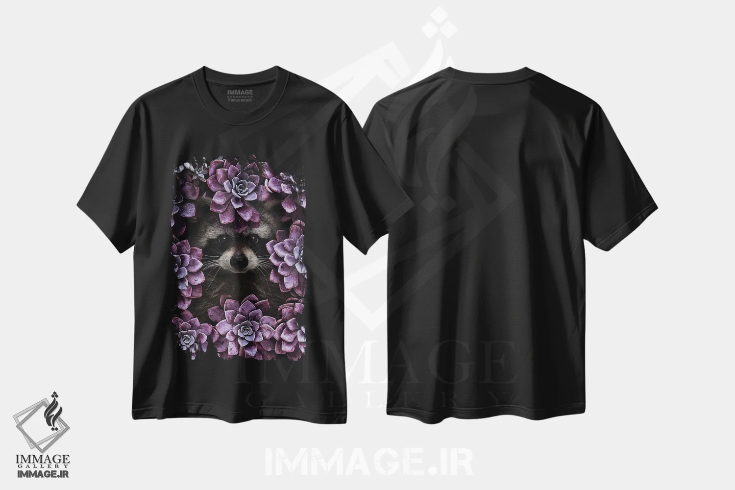 تیشرت مشکی طرح دار همه چیز بزرگ نمایی شده است، عکاسی ترکیبی اثر کارن کانتوک | فروشگاه ایماژ