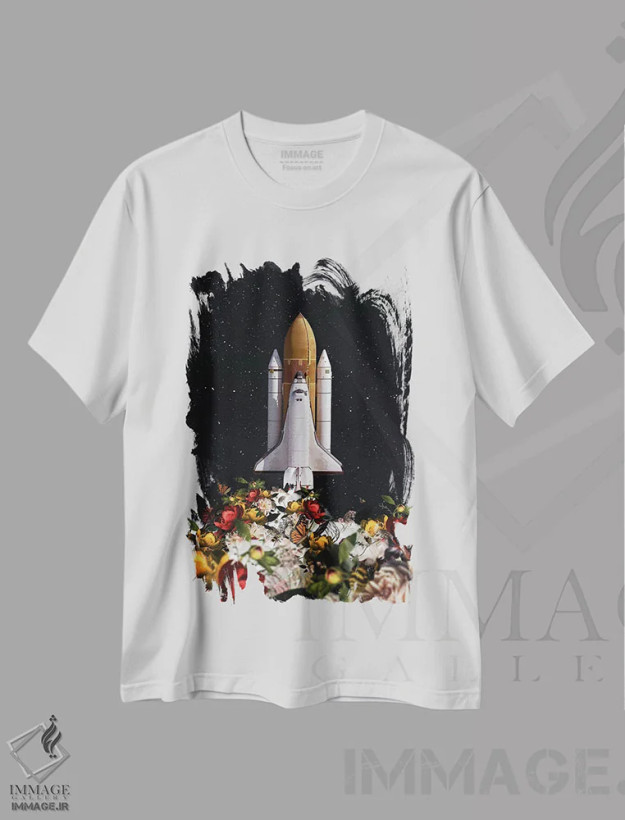 تیشرت سفید طرح دار راه برگشتم به تو را پیدا می کنم، عکاسی ترکیبی اثر کارن کانتوک | فروشگاه ایماژ