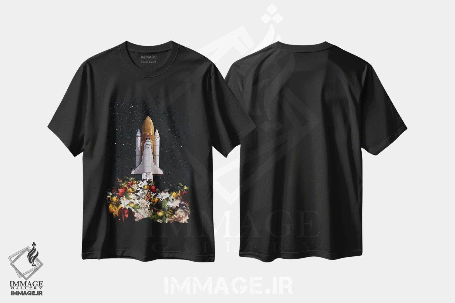 تیشرت مشکی طرح دار راه برگشتم به تو را پیدا می کنم، عکاسی ترکیبی اثر کارن کانتوک | immage.ir