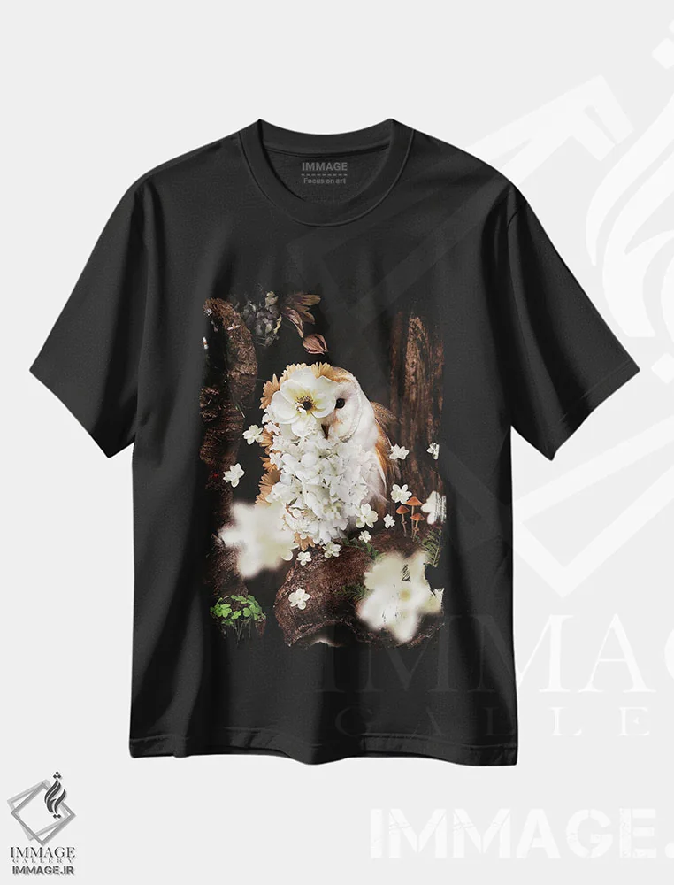 تیشرت مشکی طرح دار ساخته شده از هزاران احساس کوچک، عکاسی ترکیبی اثر کارن کانتوک | immage.ir