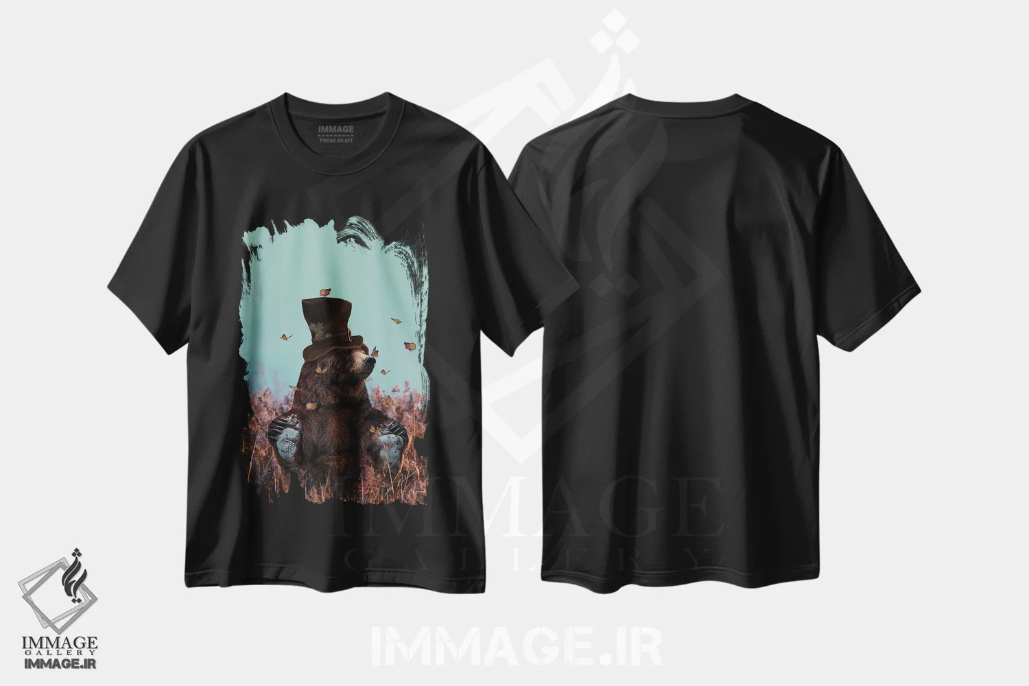 تیشرت مشکی طرح دار وجودت الهام بخش رویاهایم است، عکاسی ترکیبی اثر کارن کانتوک | فروشگاه ایماژ