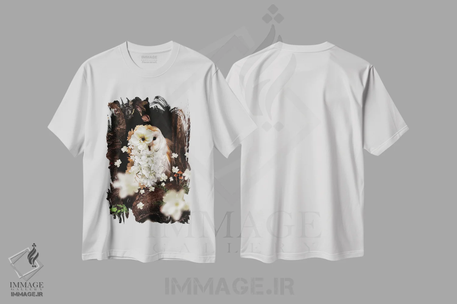 تیشرت سفید طرح دار ساخته شده از هزاران احساس کوچک، عکاسی ترکیبی اثر کارن کانتوک | فروشگاه ایماژ