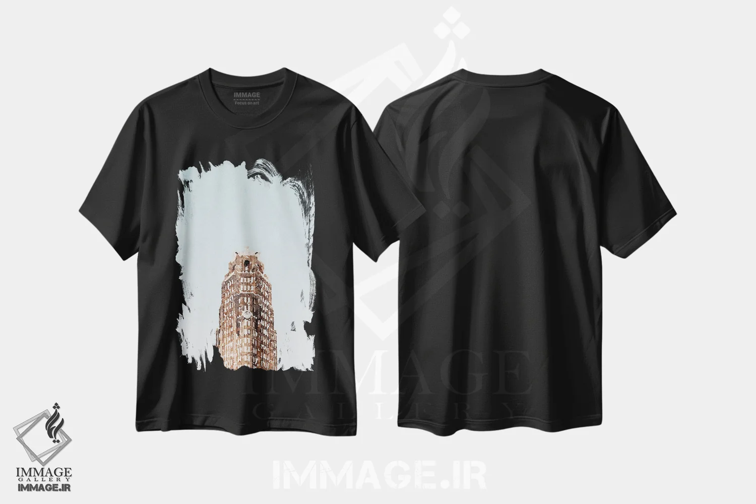 تیشرت مشکی طرح دار آپارتمان، هنر دیجیتال اثر کیم کورینگا | immage.ir