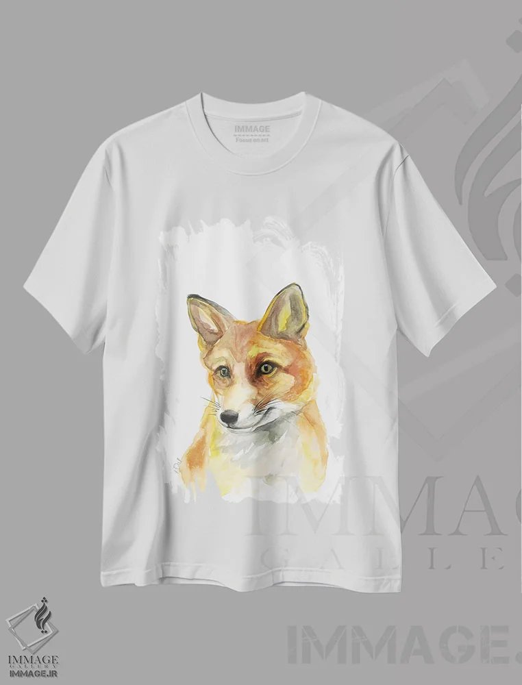 تیشرت سفید طرح دار روباه، دکور معاصر اثر کیرستن دیل | immage.ir