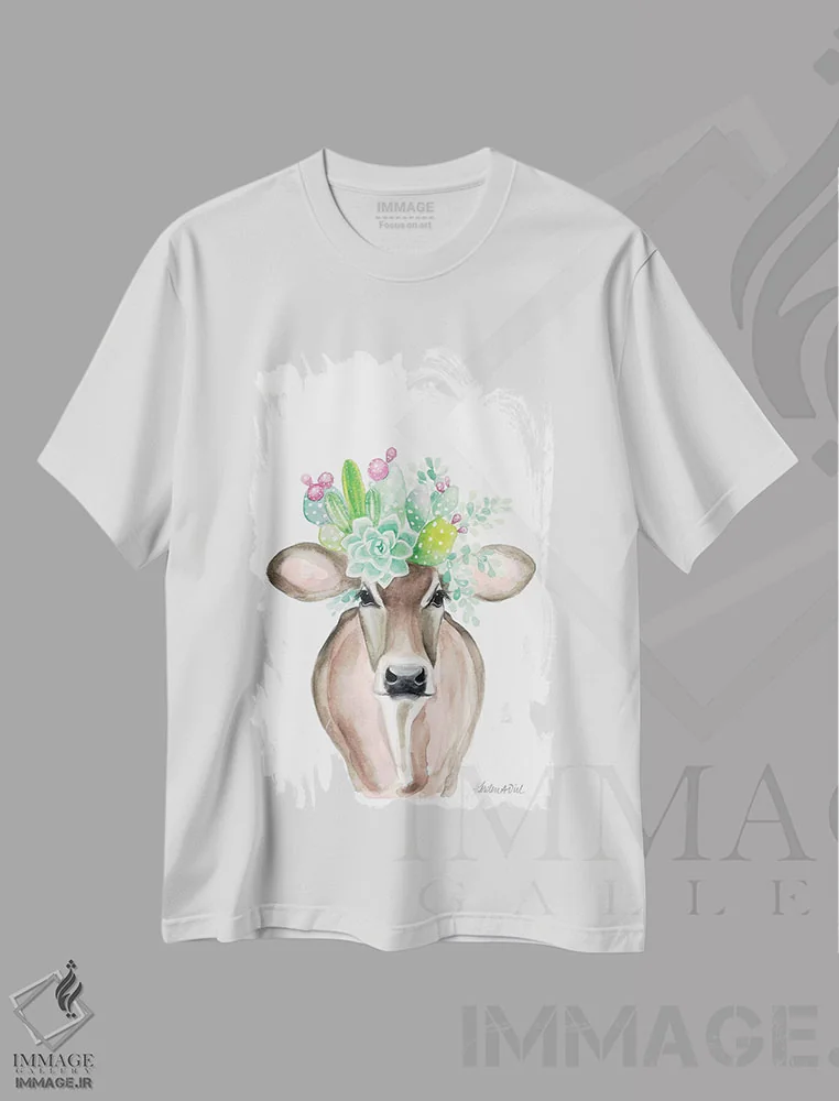 تیشرت سفید طرح دار فریدا، دکور معاصر اثر کیرستن دیل | فروشگاه ایماژ
