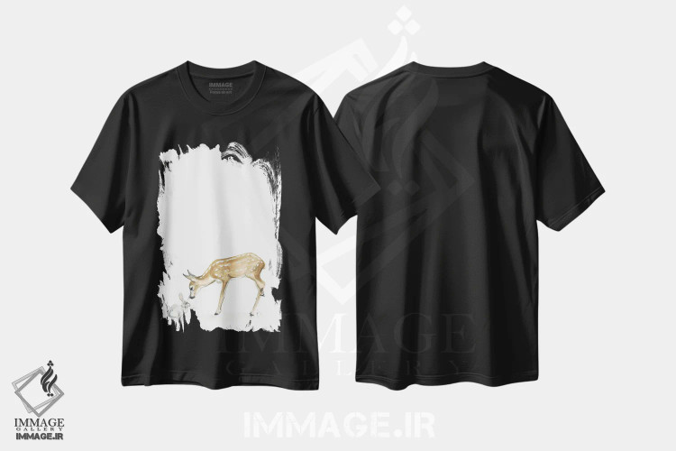 تیشرت مشکی طرح دار سلام دوست من II، دکور معاصر اثر کیرستن دیل | immage.ir