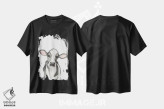 تیشرت مشکی طرح دار گوساله هلشتاین، دکور معاصر اثر کیرستن دیل | فروشگاه ایماژ