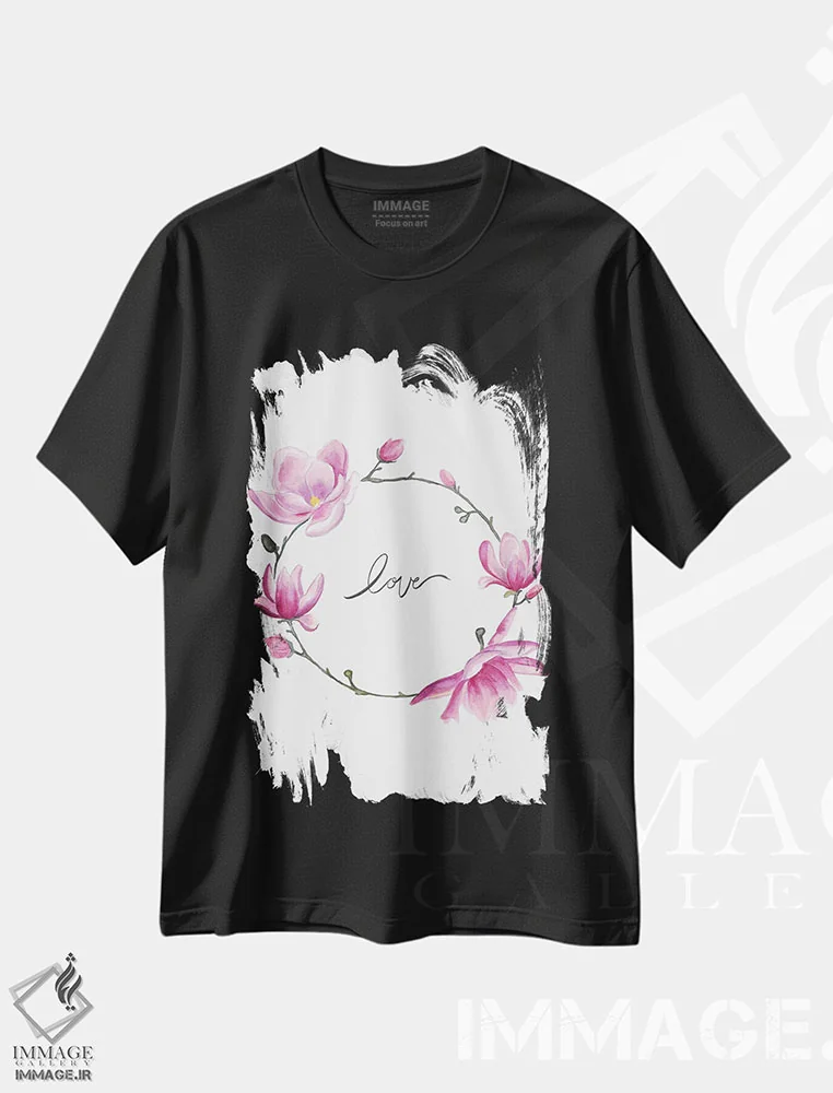 تیشرت مشکی طرح دار عشق، دکور معاصر اثر کیرستن دیل | immage.ir