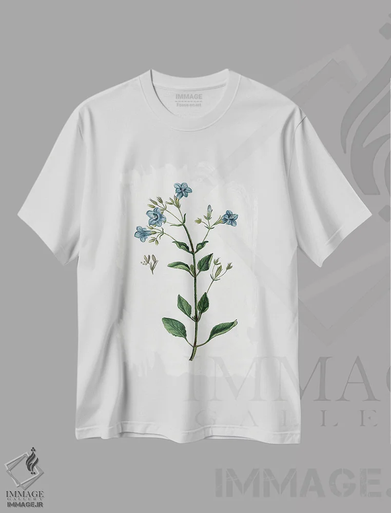 تیشرت سفید طرح دار گیاه شیک روستایی II، دکور روستایی اثر کِلی دونوان | immage.ir