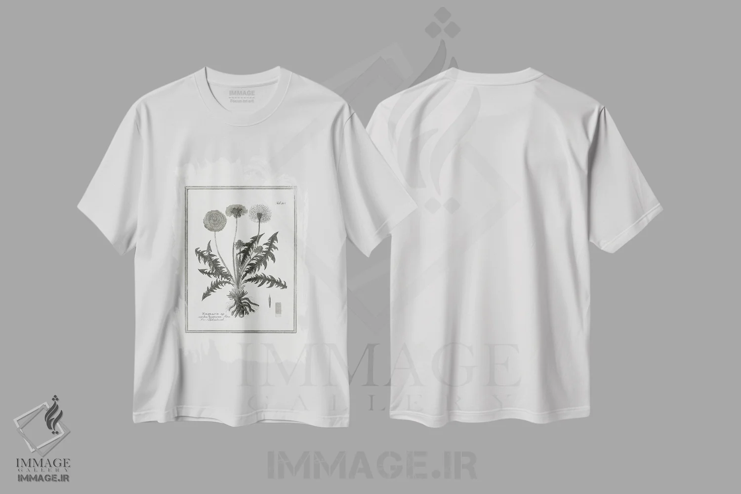 تیشرت سفید طرح دار قاصدک II، هنر دیجیتال اثر کِلی دونوان | immage.ir