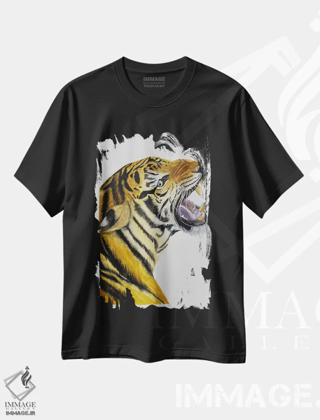 تیشرت مشکی طرح دار میو گربه سان، مدیوم اثر لوسیا کازاردووا | فروشگاه ایماژ