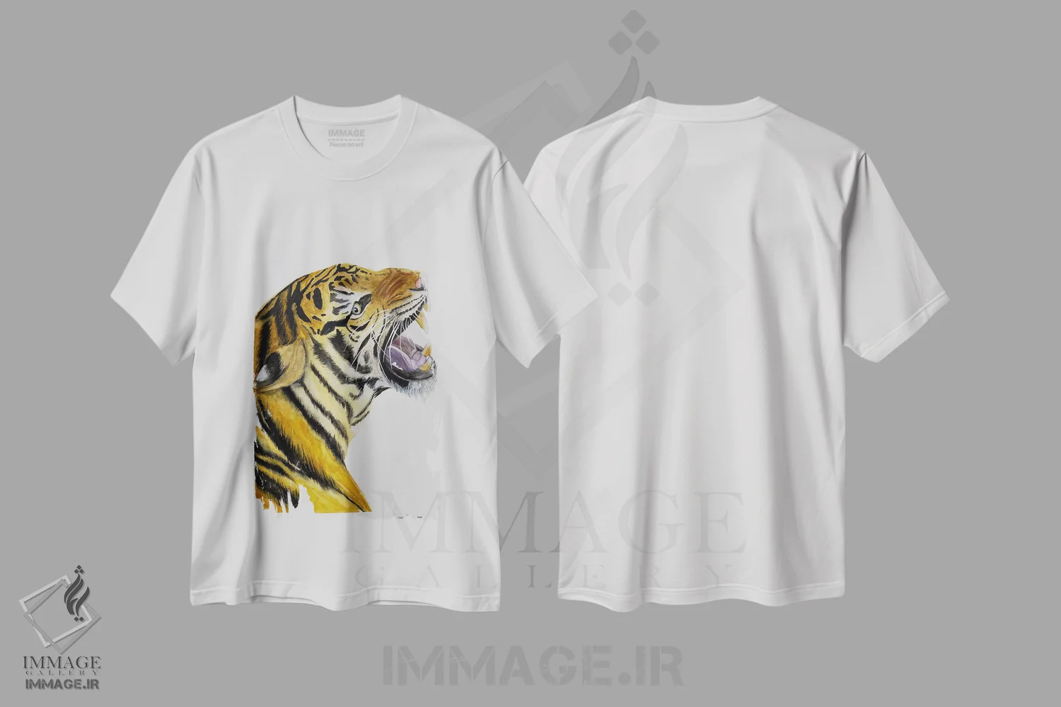 تیشرت سفید طرح دار میو گربه سان، مدیوم اثر لوسیا کازاردووا | immage.ir