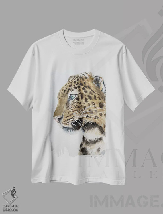تیشرت سفید طرح دار پلنگ، مدیوم اثر لوسیا کازاردووا | immage.ir