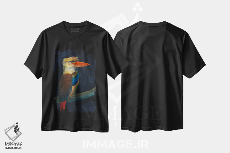 تیشرت مشکی طرح دار کوکابورا، دکور معاصر اثر کارینا دانیلچوک | فروشگاه ایماژ