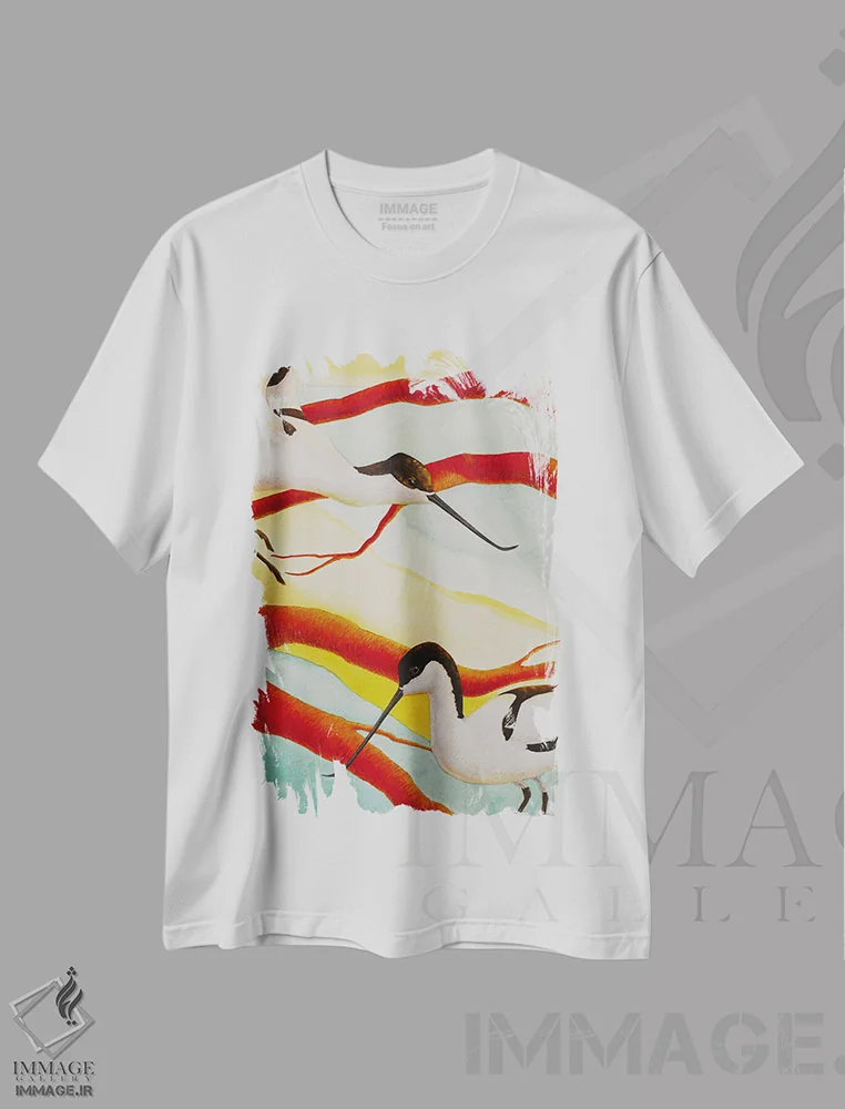 تیشرت سفید طرح دار پیت اووست، دکور معاصر اثر کارینا دانیلچوک | immage.ir