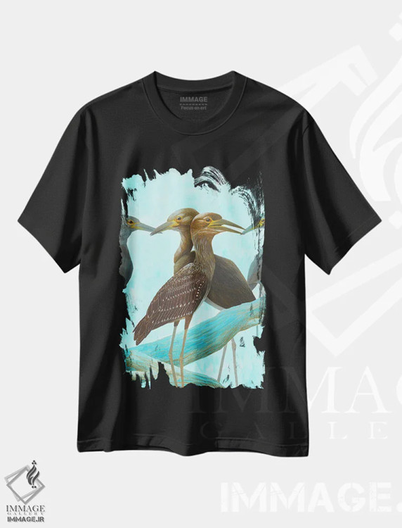 تیشرت مشکی طرح دار هوشیاری، دکور معاصر اثر کارینا دانیلچوک | فروشگاه ایماژ