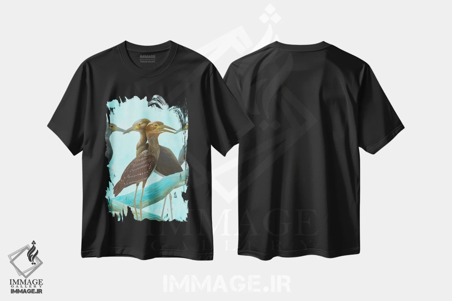 تیشرت مشکی طرح دار هوشیاری، دکور معاصر اثر کارینا دانیلچوک | فروشگاه ایماژ