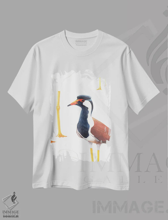 تیشرت سفید طرح دار مهمانی منقرض شده، دکور معاصر اثر کارینا دانیلچوک | فروشگاه ایماژ