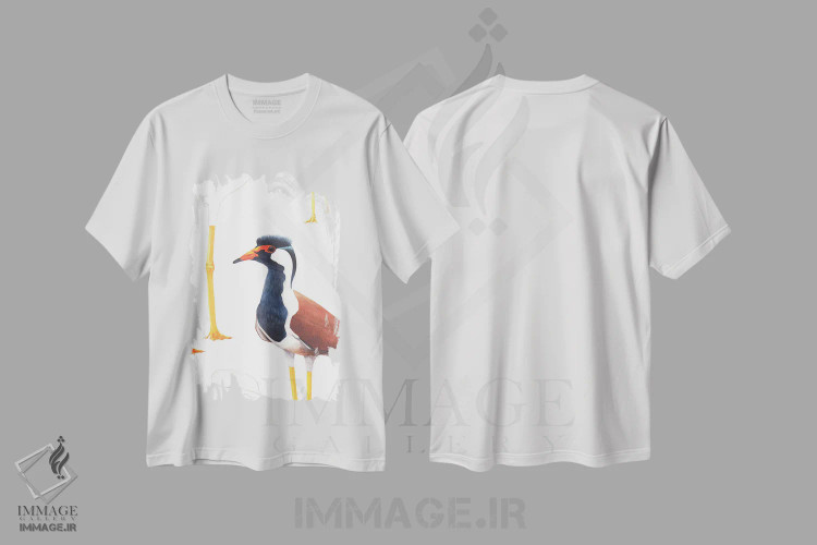 تیشرت سفید طرح دار مهمانی منقرض شده، دکور معاصر اثر کارینا دانیلچوک | فروشگاه ایماژ