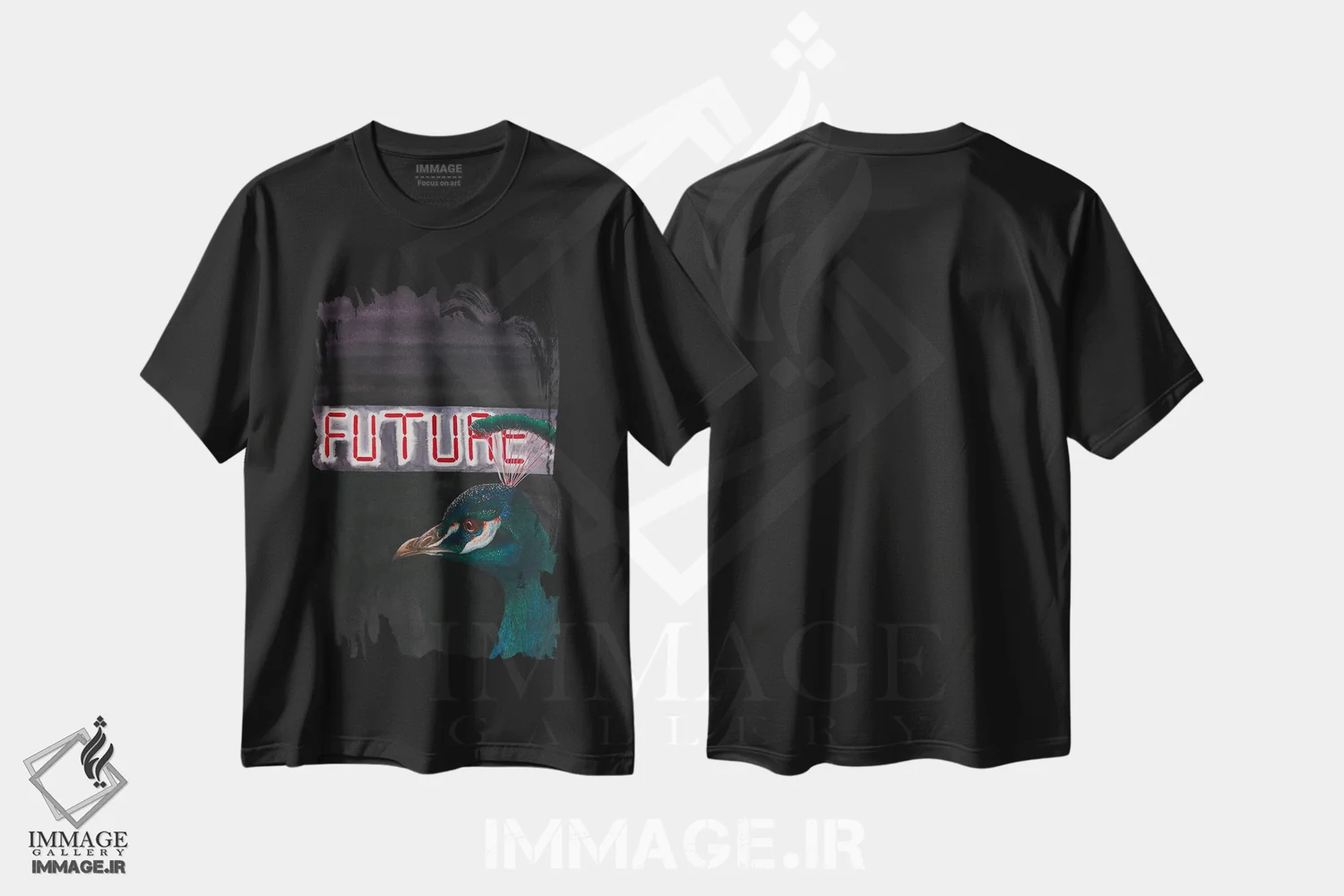 تیشرت مشکی طرح دار آینده، دکور معاصر اثر کارینا دانیلچوک | immage.ir