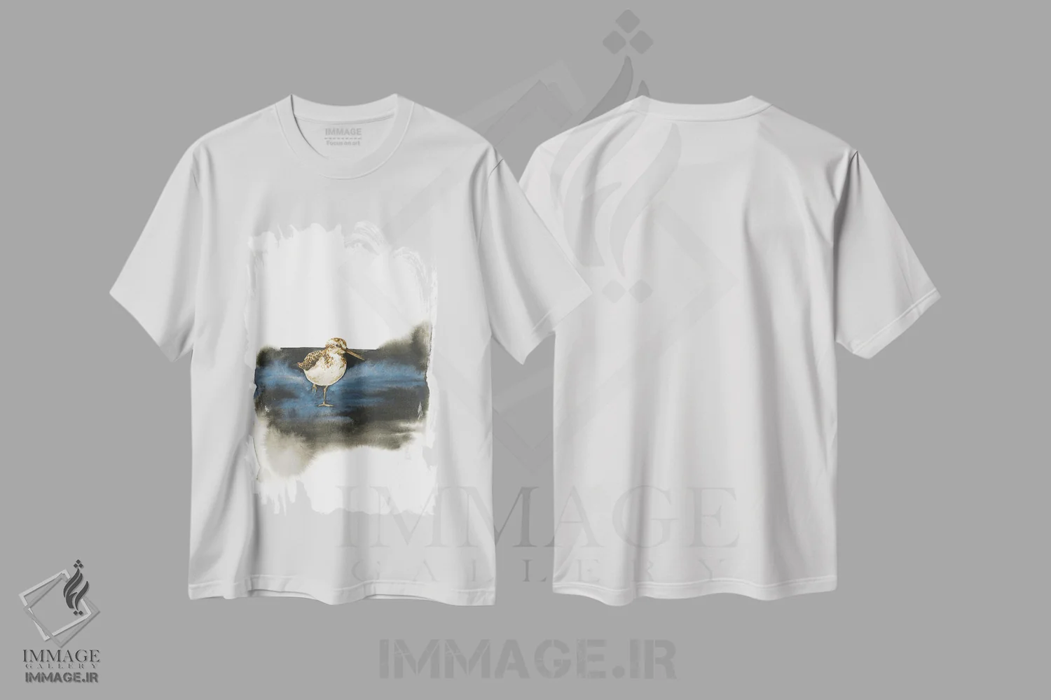 تیشرت سفید طرح دار رودخانه سیاه، مدیوم اثر کارینا دانیلچوک | immage.ir