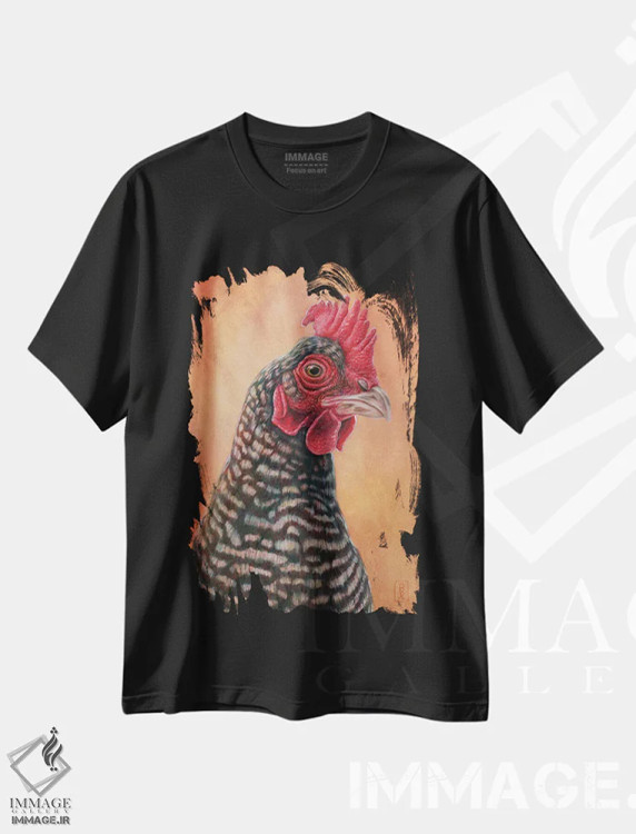 تیشرت مشکی طرح دار رئیس، دکور روستایی اثر براندون کیهنر | فروشگاه ایماژ