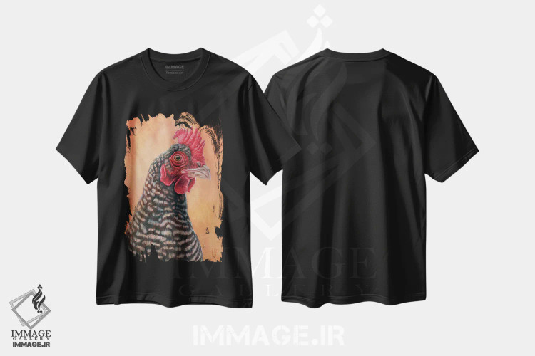 تیشرت مشکی طرح دار رئیس، دکور روستایی اثر براندون کیهنر | فروشگاه ایماژ