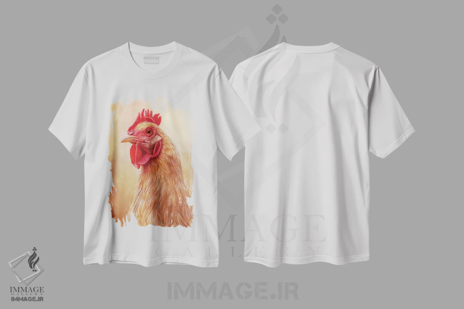 تیشرت سفید طرح دار هیلدی، تزئینی اثر براندون کیهنر | فروشگاه ایماژ