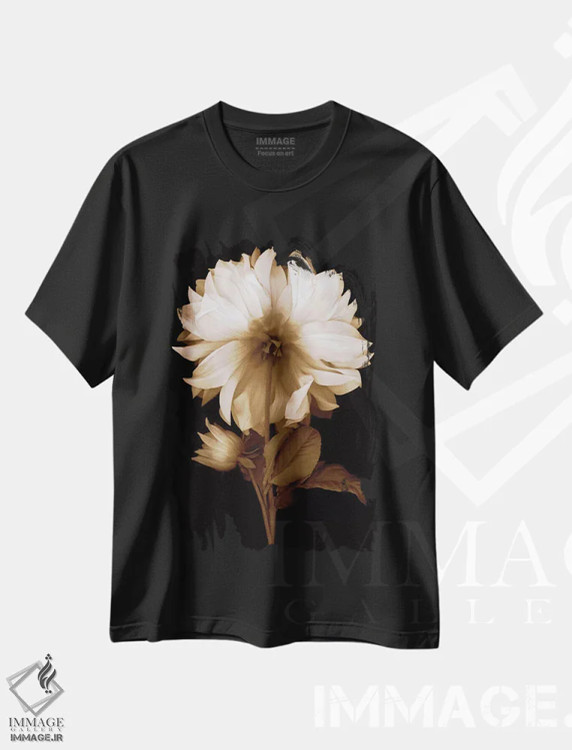 تیشرت مشکی طرح دار کوکب II، دکور معاصر اثر کارولین کلی | فروشگاه ایماژ