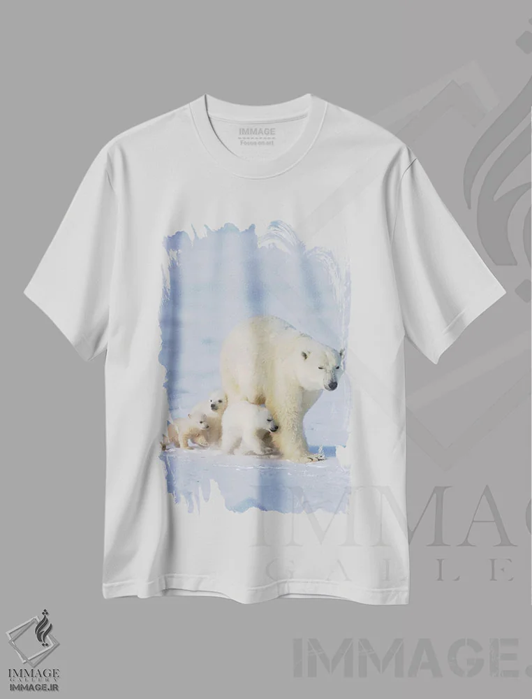 تیشرت سفید طرح دار آثار کرن سو - immage.ir