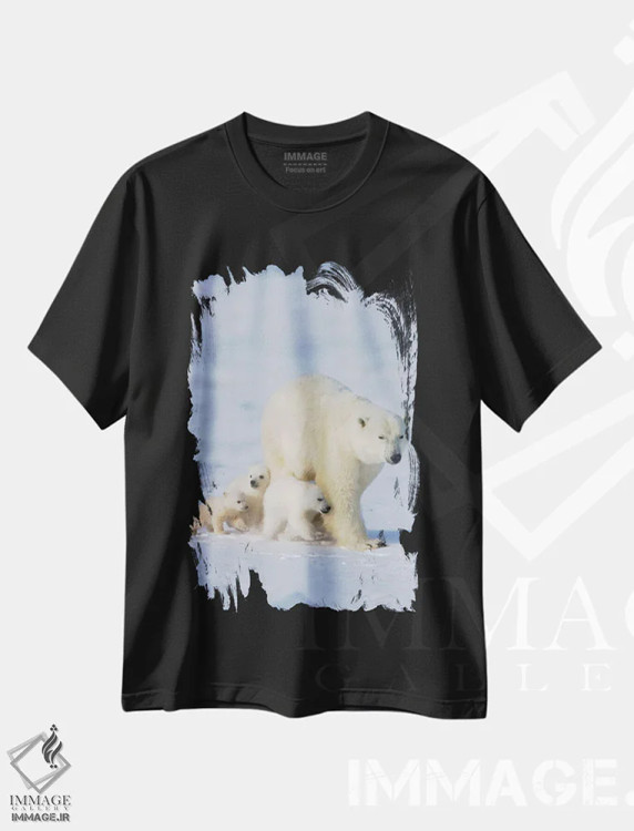 تیشرت مشکی طرح دار آثار کرن سو - فروشگاه ایماژ