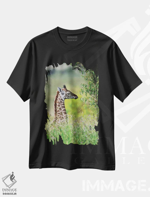 تیشرت مشکی طرح دار آثار کرن سو - فروشگاه ایماژ