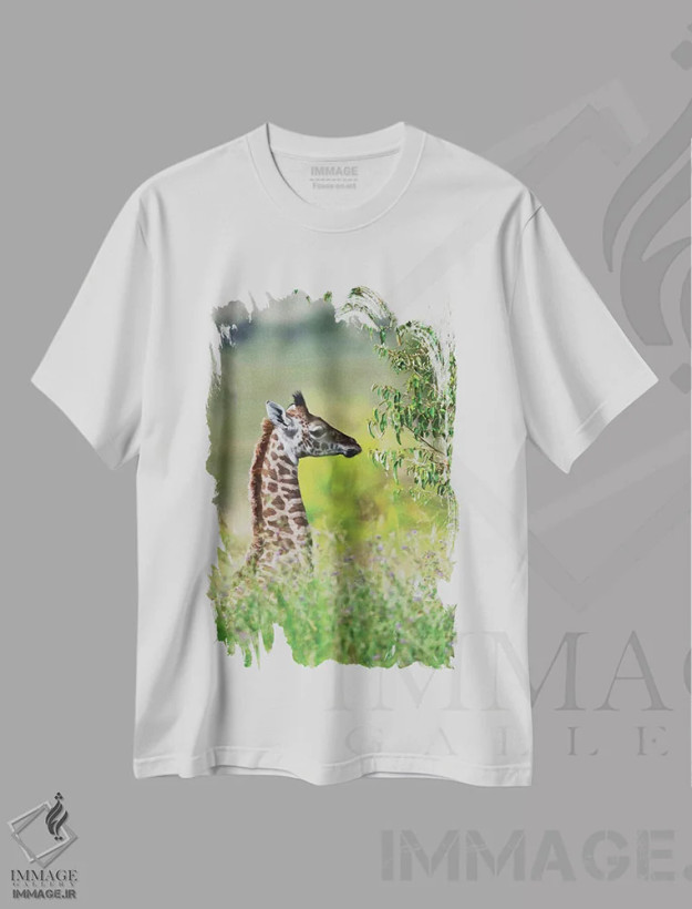 تیشرت سفید طرح دار آثار کرن سو - immage.ir