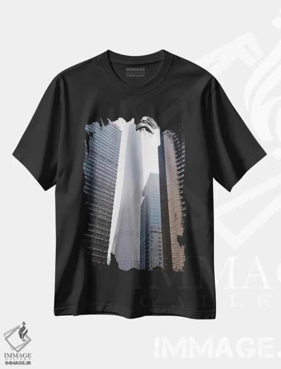 تیشرت مشکی طرح دار آثار کرن سو - فروشگاه ایماژ