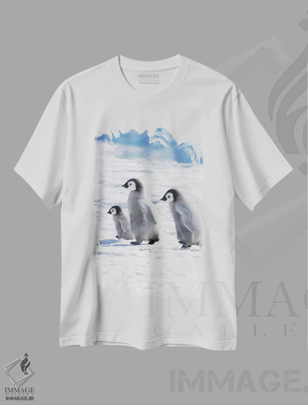 تیشرت سفید طرح دار آثار کرن سو - immage.ir