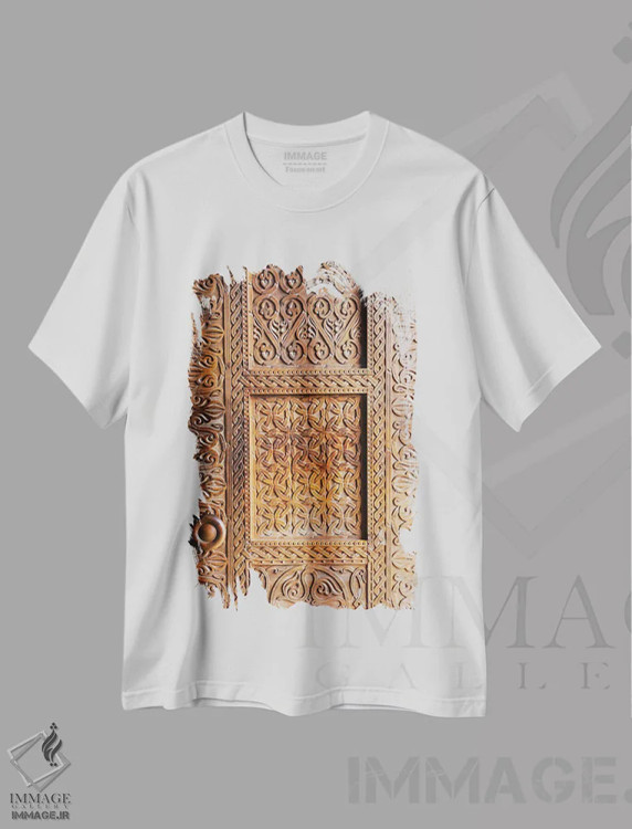 تیشرت سفید طرح دار آثار کرن سو - فروشگاه ایماژ