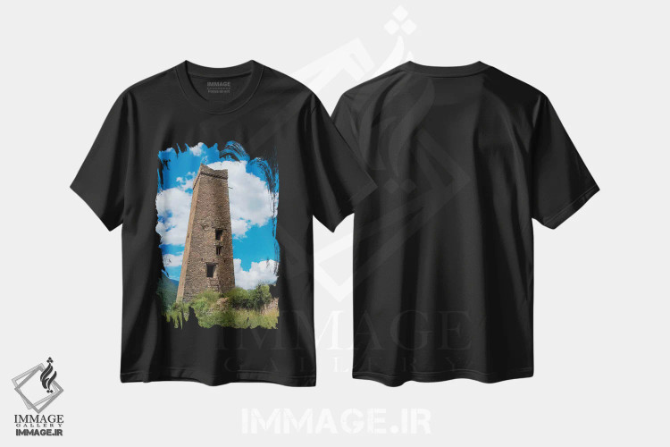 تیشرت مشکی طرح دار آثار کرن سو - فروشگاه ایماژ