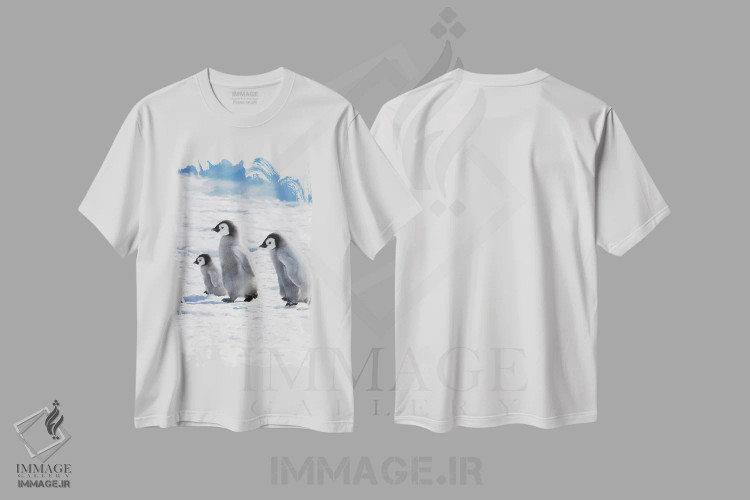 تیشرت سفید طرح دار آثار کرن سو - immage.ir