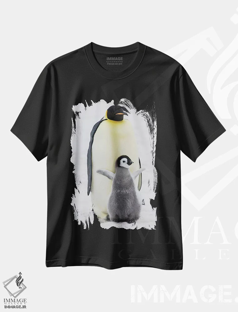 تیشرت مشکی طرح دار آثار کرن سو - immage.ir