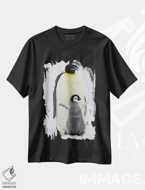 تیشرت مشکی طرح دار آثار کرن سو - immage.ir