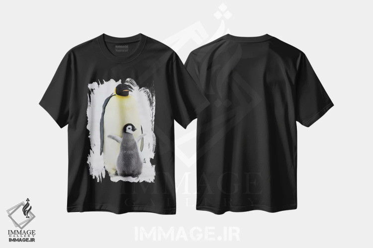 تیشرت مشکی طرح دار آثار کرن سو - immage.ir