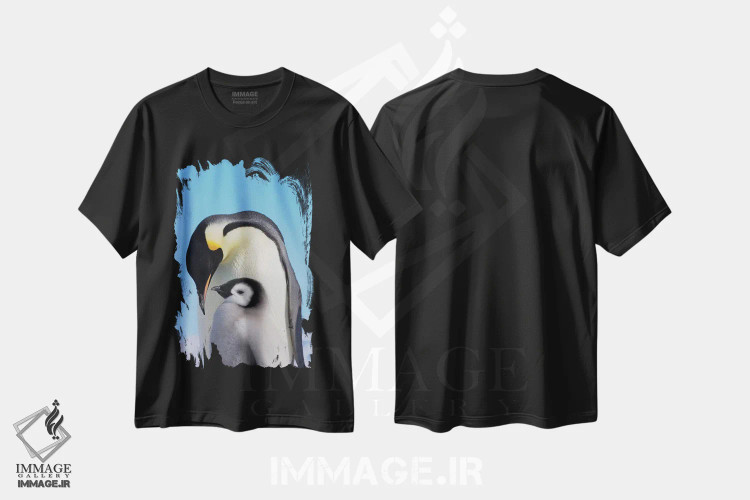 تیشرت مشکی طرح دار آثار کرن سو - immage.ir