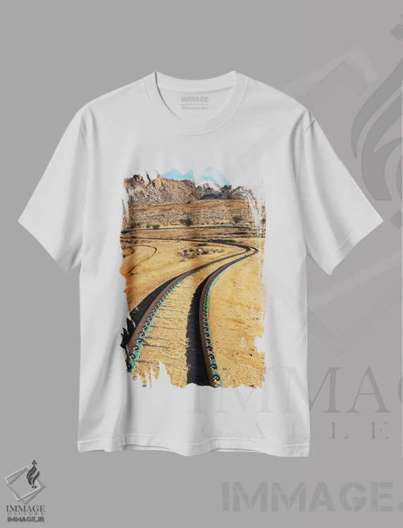تیشرت سفید طرح دار آثار کرن سو - فروشگاه ایماژ
