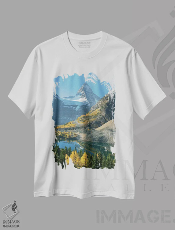تیشرت سفید طرح دار آثار کوین شافر - فروشگاه ایماژ