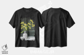 تیشرت مشکی طرح دار باغ روستایی ۳ - پلی آنتوس، دکور روستایی اثر کلسی ویلسون | فروشگاه ایماژ