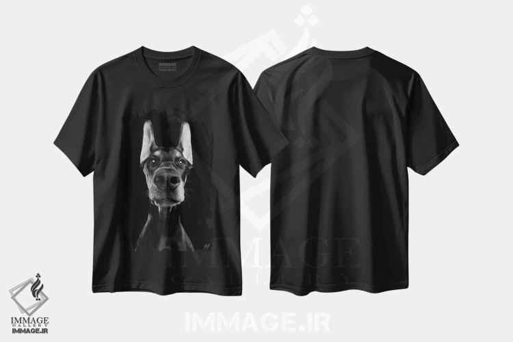 تیشرت مشکی طرح دار چه خبر؟، هنر تزئینی سیاه و سفید اثر کاترین فدرر | immage.ir